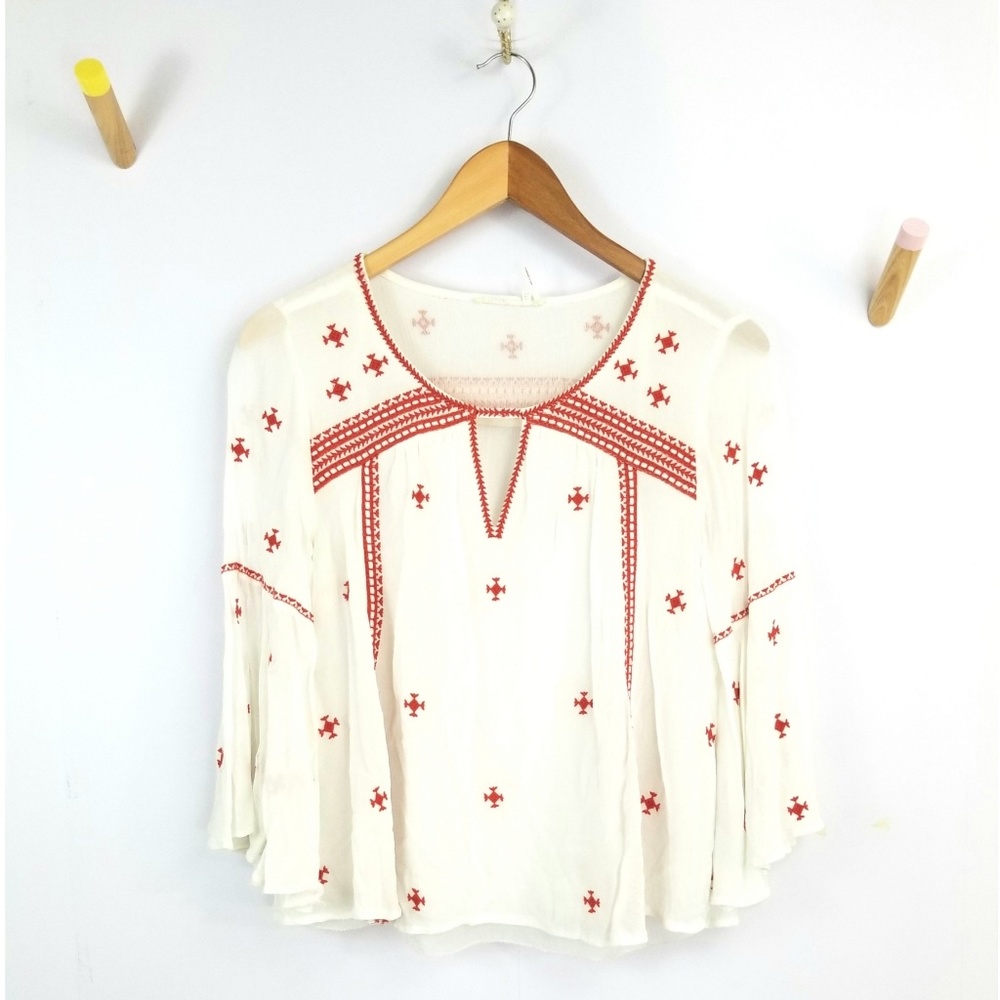 ❌SOLD❌🍁Anthro || Floreat Adena Embroidered Top - Picture 4 of 6